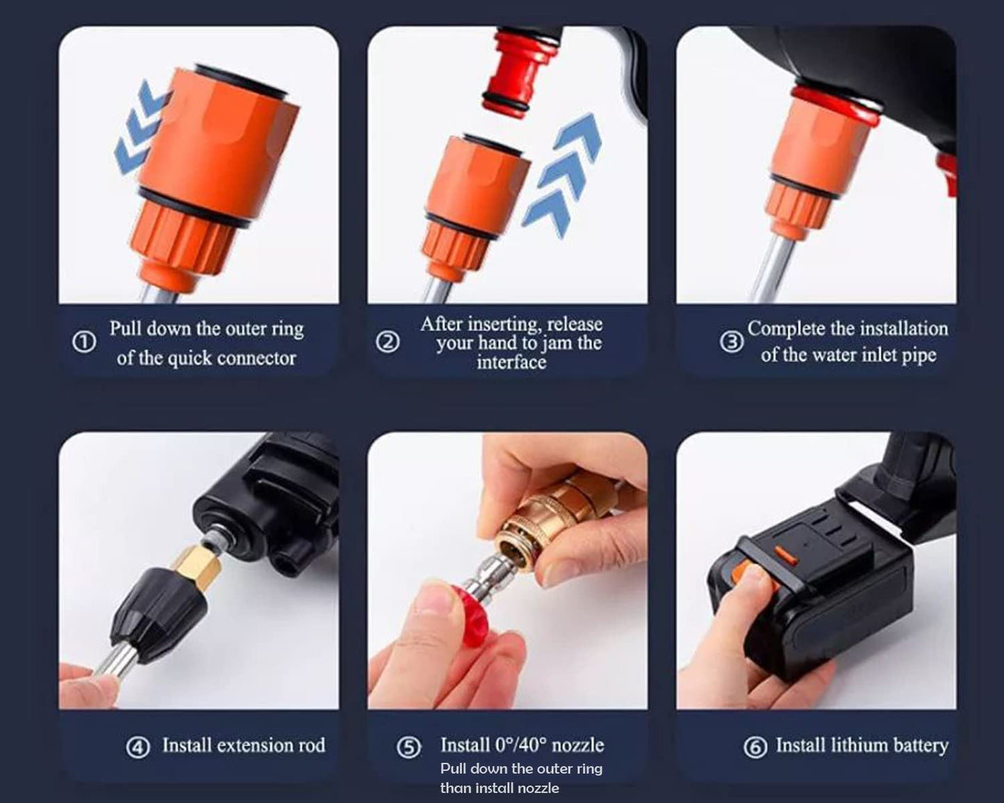 Pressure Washer For Car (Double Battery) || غسالة ضغط للسيارة (بطارية مزدوجة)