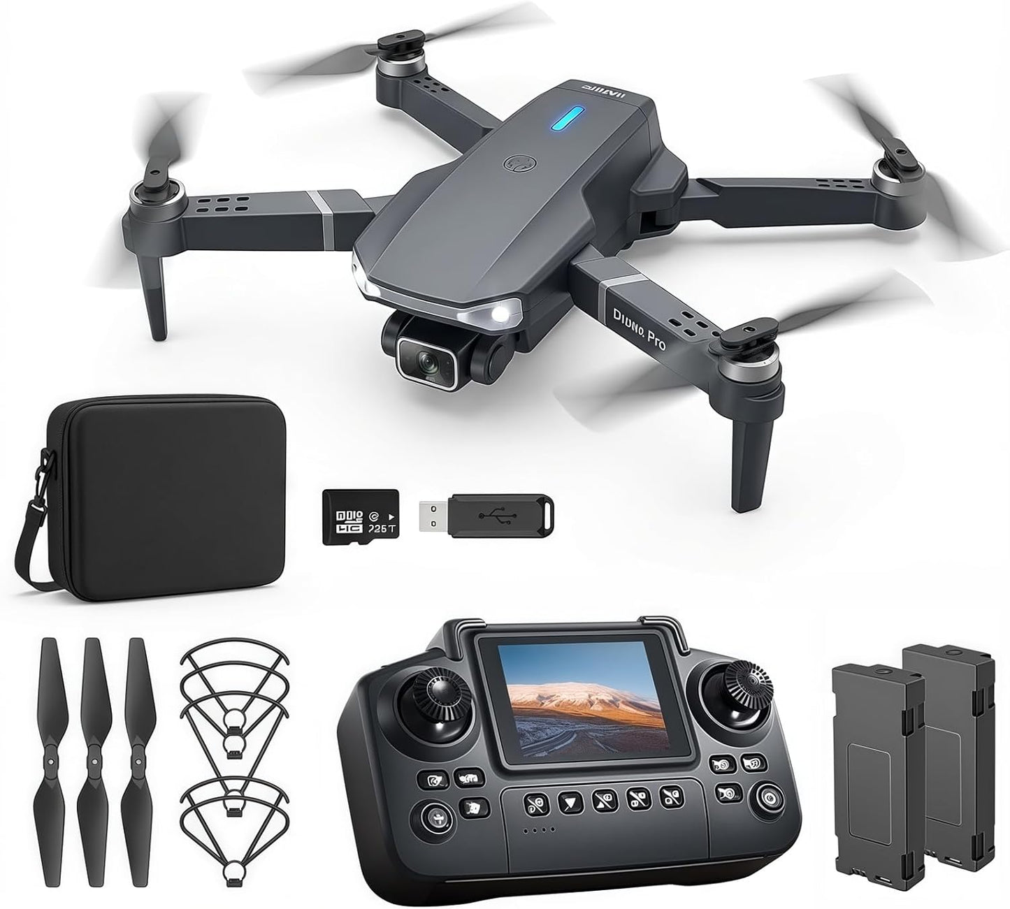 E88 Air Foldable RC Drone with Dual Camera | Remote Control || طائرة بدون طيار قابلة للطي E88 Air مزودة بكاميرا مزدوجة | جهاز تحكم عن بعد