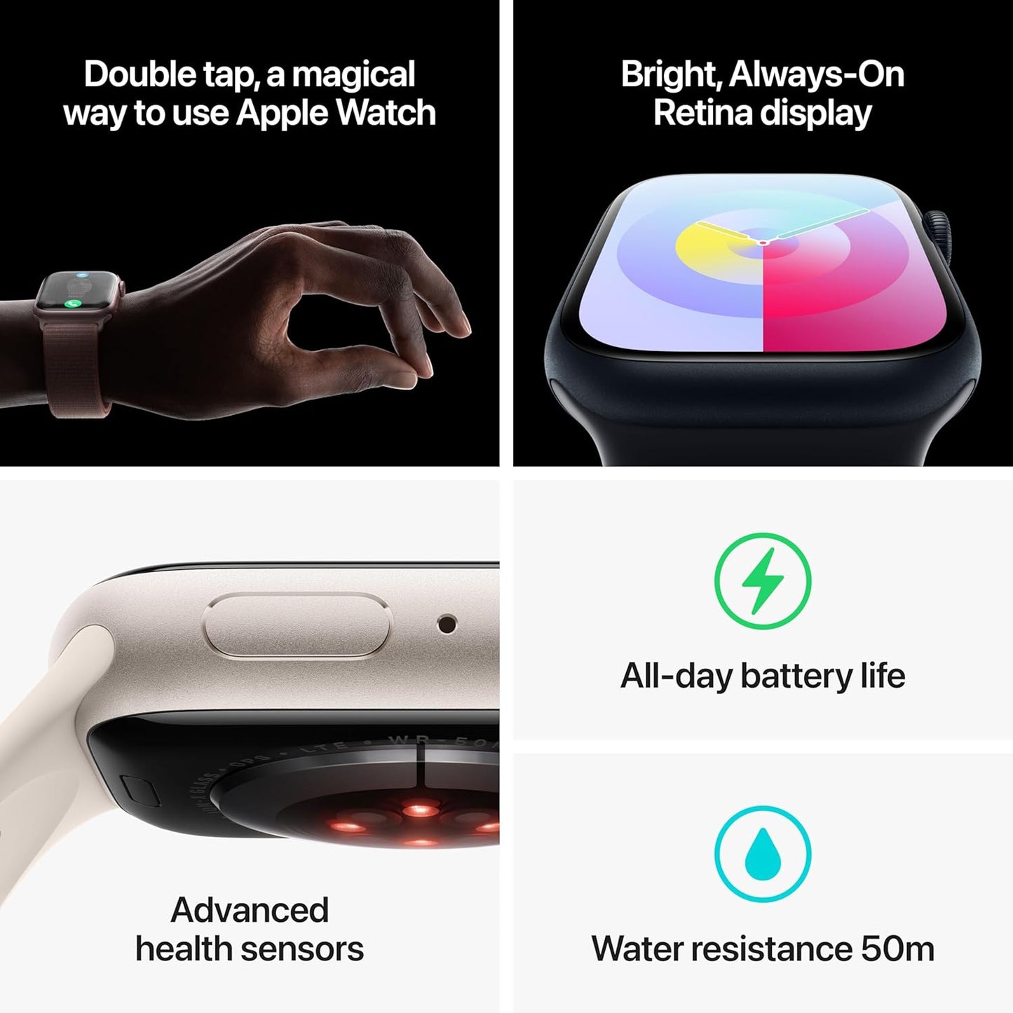 Apple Watch Series 9, GPS + Callular With Stainless Steel || ساعة أبل من السلسلة 9، مزودة بنظام تحديد المواقع العالمي (GPS)